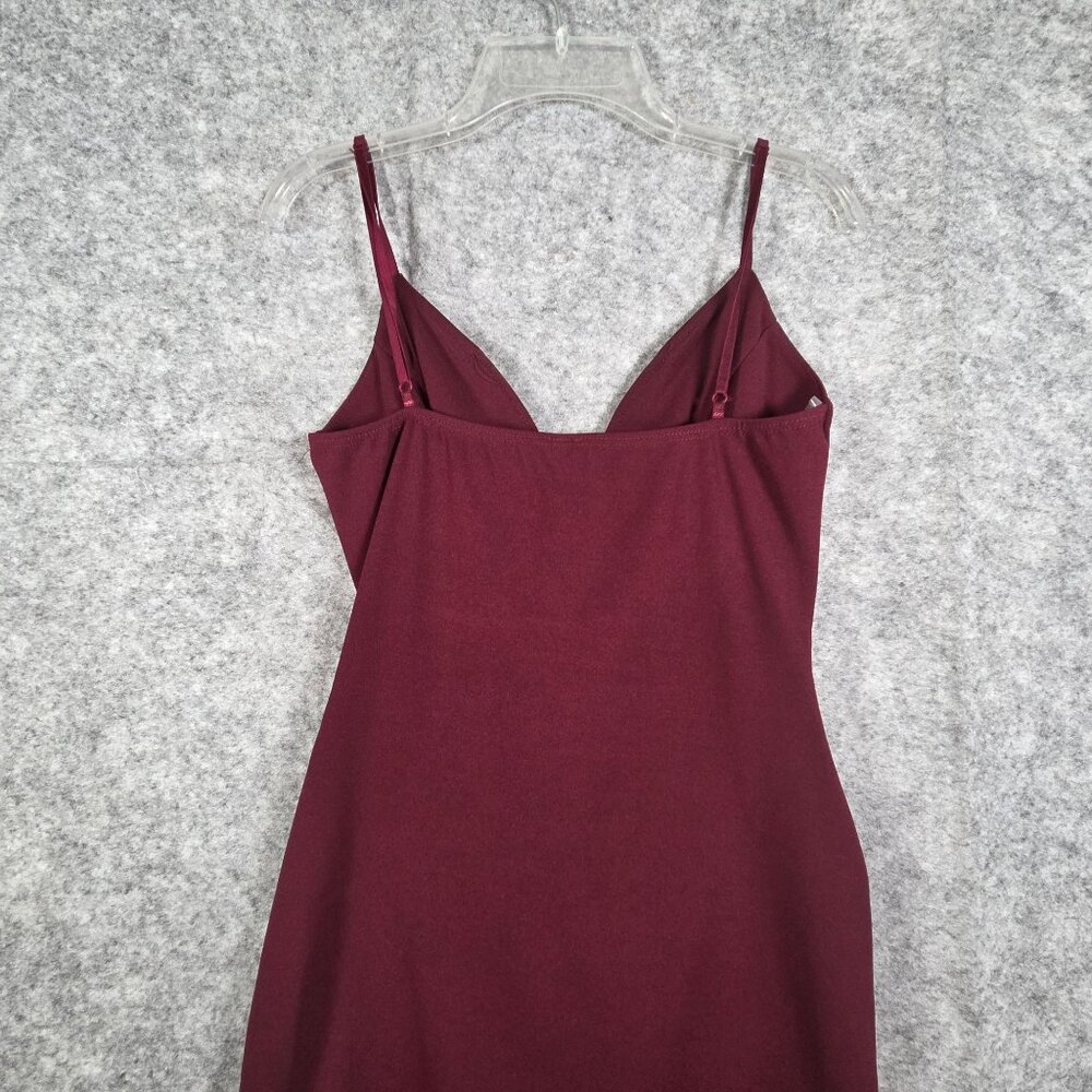 Windsor Burgundy Bodycon Asymmetrical Mini Dress Sleeveless Party Cocktail Size - Picture 7 of 8